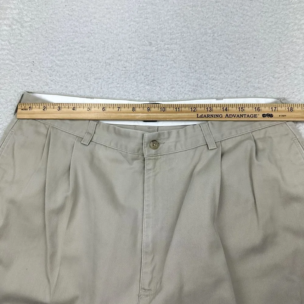 Polo Ralph Lauren Hammond Chino‎ Pants Men's 38X27 Beige Pleated Straight Cuffed